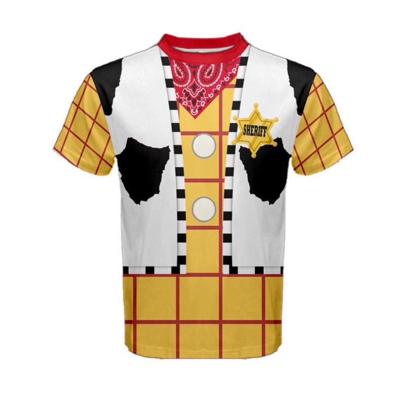 Camiseta de Woody de Toy Story para adultos - Disfraz de Woody para adultos - Toy Story - Disfraz de cumpleaños - Halloween - Disfraz de Toy Story - Disfraz para adultos imagen 1
