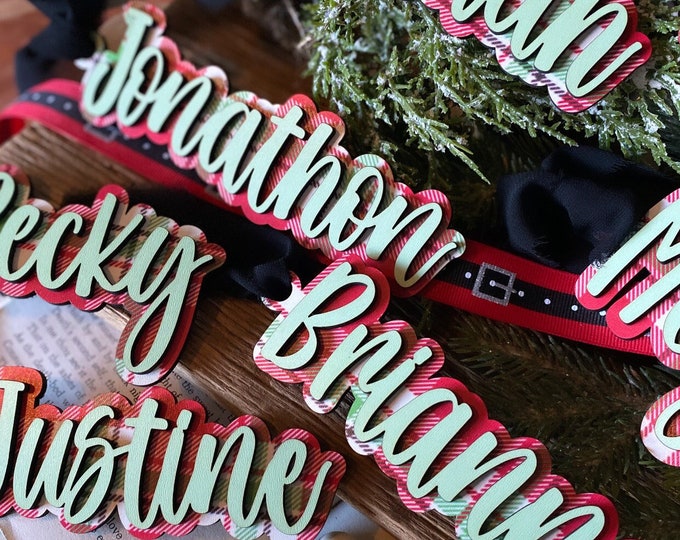 Christmas Stocking Name Tag