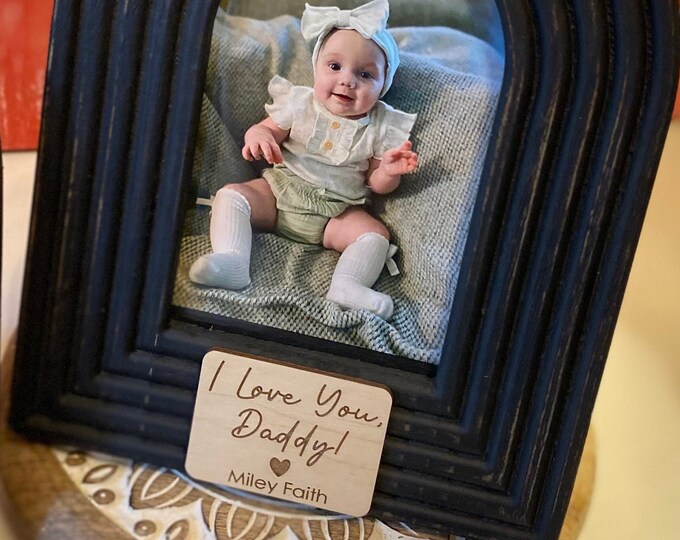 Engraved Wood Picture Plaque with Adhesive