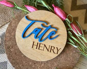 Baby Name Sign, Birth Announcement, Baby Name Announcement, Baby Shower Gift, Hospital Announcement, Newborn Photo Prop, Hello My Name Is