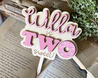 Two Sweet Birthday Cake Topper