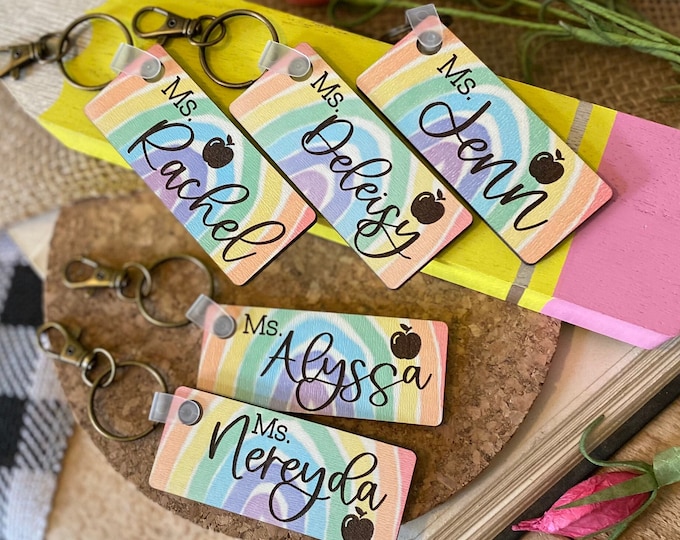 Personalized Teacher Key Chain