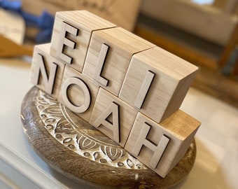 Wood Block Name Letters