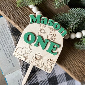 Wild One Cake Topper, Safari Cake Topper, Wild One Party, First Birthday Cake Topper, Animal Cake Topper, Safari Birthday, Wild One Party