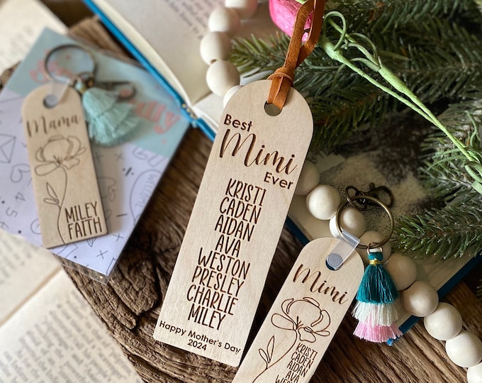 Personalized Bookmark + Keychain