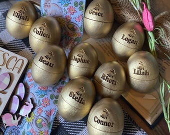 Engraved Golden Easter Egg