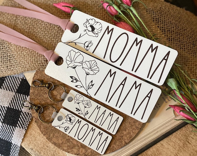 Personalized Bookmark + Keychains