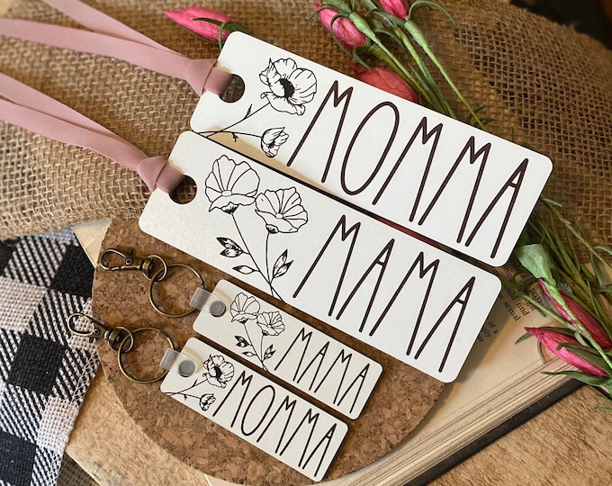 Personalized Bookmark + Keychains