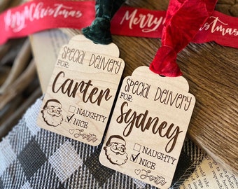 North Pole Santa Claus Tag