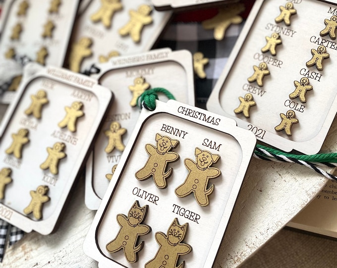Family Gingerbread Cookie Ornament