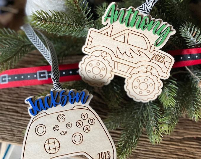 Monster Truck + Game Controller Ornament