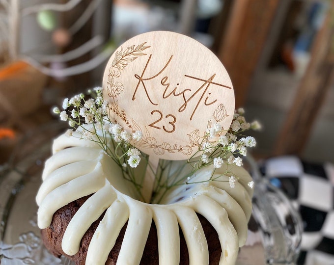 Floral Boho Cake Topper