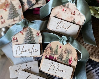 Vintage Christmas Stocking Tag + Ornament