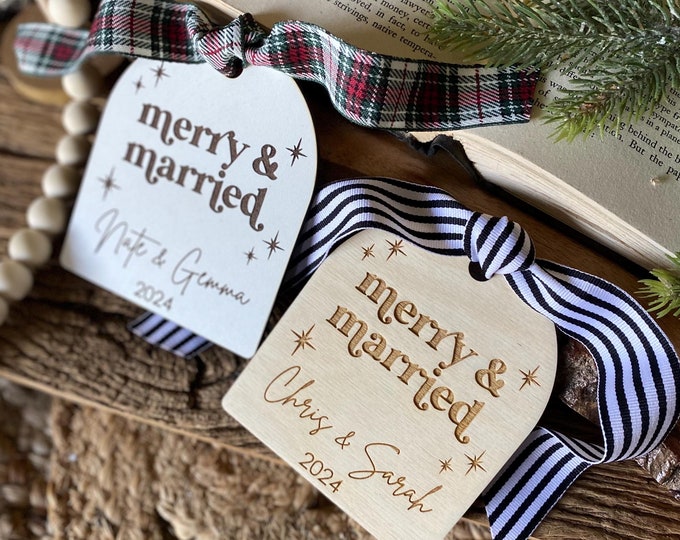 Merry + Married Ornament