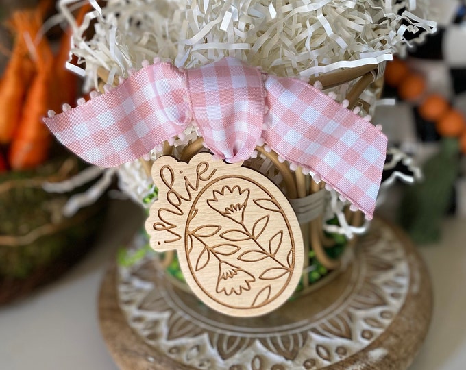 Engraved Easter Basket Tag