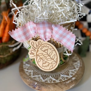 Étiquette de panier de Pâques, marque de lieu personnalisé Pâques, breloque nom de panier de Pâques, décoration de Pâques, remplissage de panier de Pâques, Pâques personnalisée