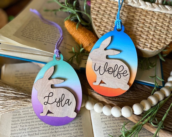 Engraved Easter Basket Tag