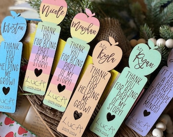 Student's Engraved Signature - Teacher Bookmark + Teacher Appreciation Gift