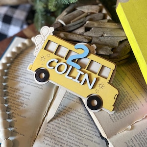School Bus Birthday Party Cake Topper, Wheels on the Bus Party Cake Topper, Back to School Party, School Bus Birthday, Birthday Cake Topper