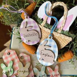 Ostern Korb Tag, personalisierte Ostern Tischkarte Name, Ostern Korb Name Charme, Ostern Dekor, Osterkorb Füllstoff, personalisierte Ostern