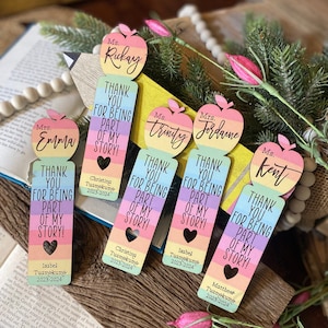 Teacher Bookmark, Teacher Appreciation Gift, Christmas Teacher Gift, Gift for Teacher, Personalized Bookmark, Thank You Teacher,Student Gift