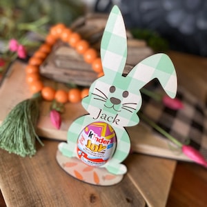 Portahuevos Kinderjoy, Huevo de Pascua personalizado, Regalo de canasta de Pascua, Decoración de Pascua, Relleno de canasta de Pascua, Regalos personalizados