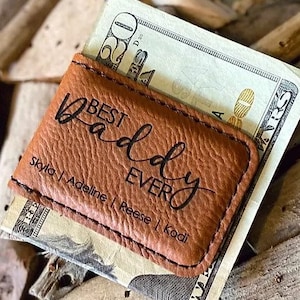 Gift for Him, Leather Money Clip, Gift for Dad, Leather Cash Clip, Personalized Fathers Day Gift, Gift for Father, Birthday Gift for Him