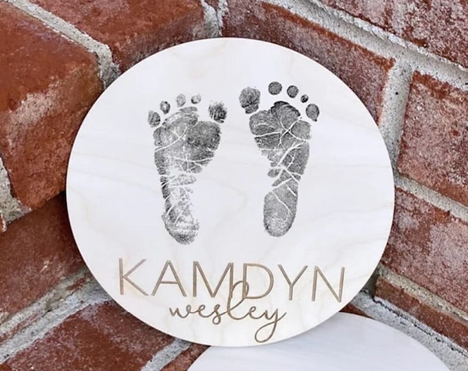 Newborn Footprint Sign