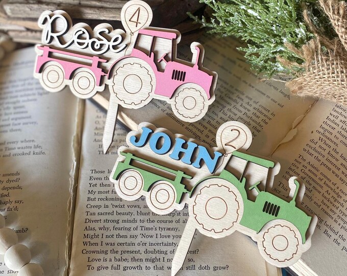 Tractor Birthday Cake Topper
