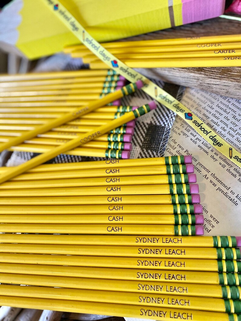 Personalized 2 Pencils Engraved Pencils Custom Name Etsy