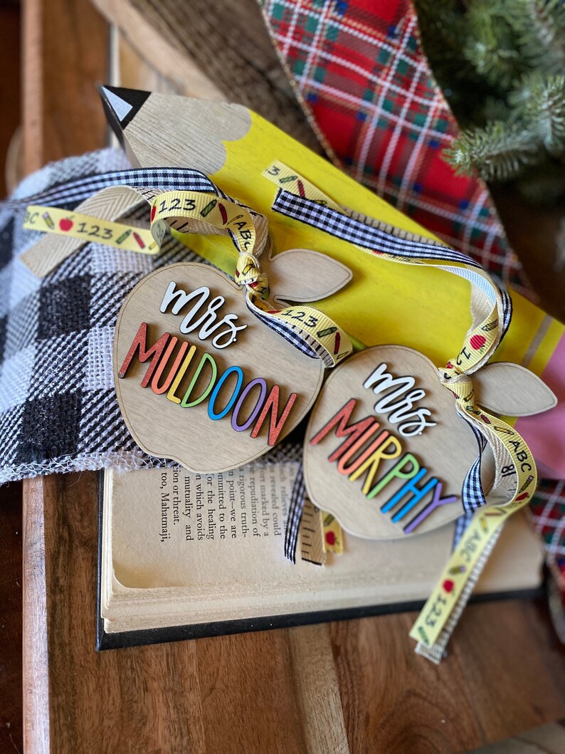Teacher Gift, Teacher Appreciation Gift, Teacher Ornament, Gift for Teacher, Personalized Gift Teacher, Gift From Student, Thank You Teacher image 1