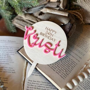Personalized Cake Topper, Birthday Name Cake Topper, Cake Topper with Name, Birthday Cake Name Topper