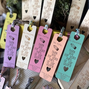 Teacher Gift, Gift for Teachers, Personalized Bookmark, Thank You ...