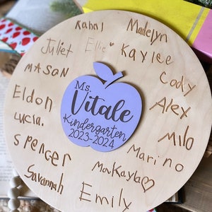 Teacher Gift, Teacher Sign, Student Signature Sign for Teacher, Teacher Appreciation Gift, Personalized Teacher Gift