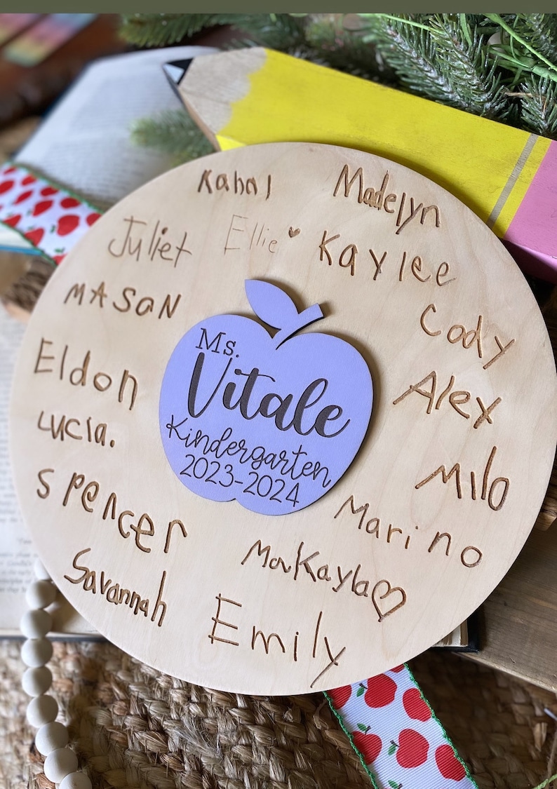 Teacher Gift, Teacher Sign, Student Signature Sign for Teacher, Teacher Appreciation Gift, Personalized Teacher Gift