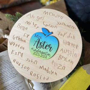 Teacher Gift, Teacher Sign, Student Signature Sign for Teacher, Teacher Appreciation Gift, Personalized Teacher Gift