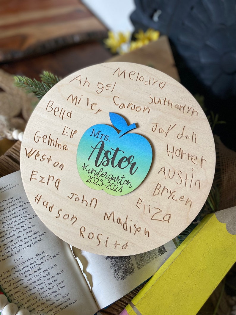 Teacher Gift, Teacher Sign, Student Signature Sign for Teacher, Teacher Appreciation Gift, Personalized Teacher Gift