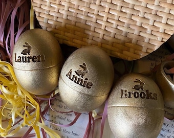 Engraved Golden Easter Egg
