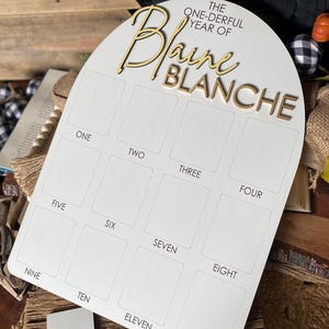First Birthday Sign, One Year of, Birthday Photo Board, Baby Name Sign, Personalized Baby Gift, Baby Shower Gift, Baby Name Announcement
