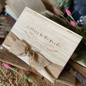 Letters to the bride box, Bridal Shower Gift, Wedding Gift Box, Keepsake Box, Memory Box, Baptism Keepsake Box, Wedding Keepsake Box, Box