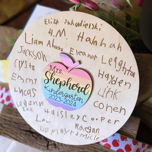 Teacher Gift, Teacher Sign, Student Signature Sign for Teacher, Teacher Appreciation Gift, Personalized Teacher Gift