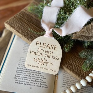 Don't Touch Tag, Car Seat Tag, Stroller Tag, Wood Sign, Wood Tag, Baby Decor, Baby Accessories, Newborn, Baby Shower Gift, Stroller Sign image 3