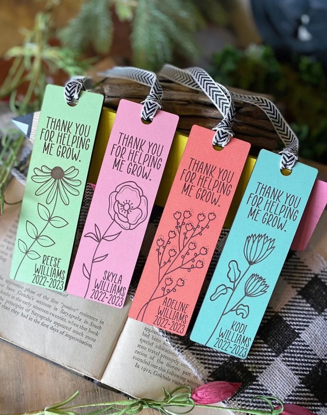 Teacher Gift, Gift for Teachers, Personalized Bookmark, Thank You ...