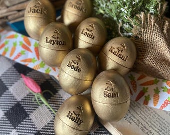 Engraved Golden Easter Egg