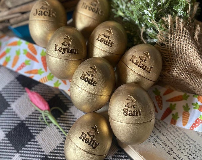 Engraved Golden Easter Egg