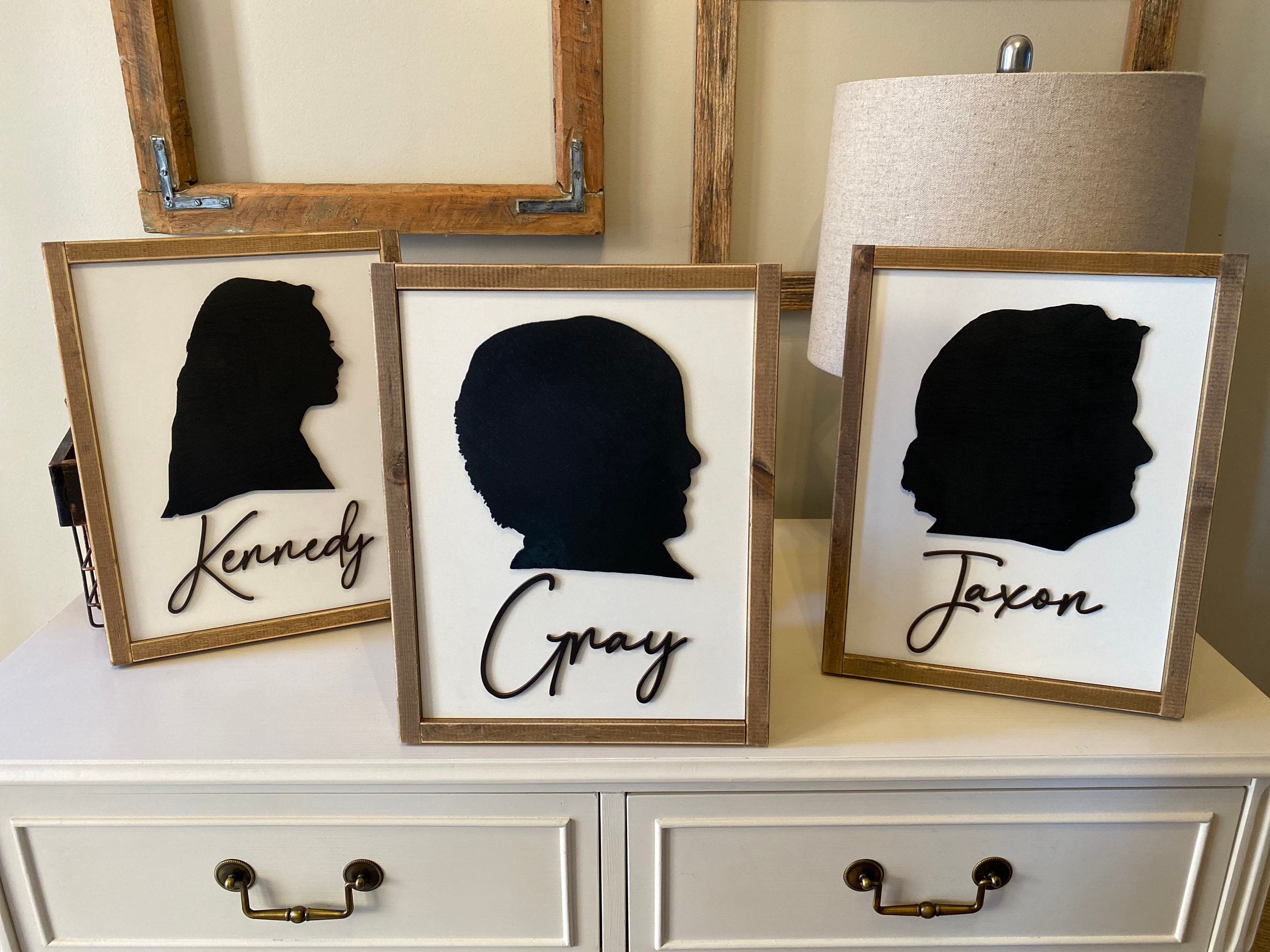 Silhouette Picture Frame Silhouette Picture Gift Etsy