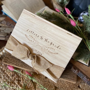 Letters to the bride box, Bridal Shower Gift, Wedding Gift Box, Keepsake Box, Memory Box, Baptism Keepsake Box, Wedding Keepsake Box, Box