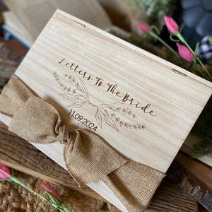 Letters to the bride box, Bridal Shower Gift, Wedding Gift Box, Keepsake Box, Memory Box, Baptism Keepsake Box, Wedding Keepsake Box, Box
