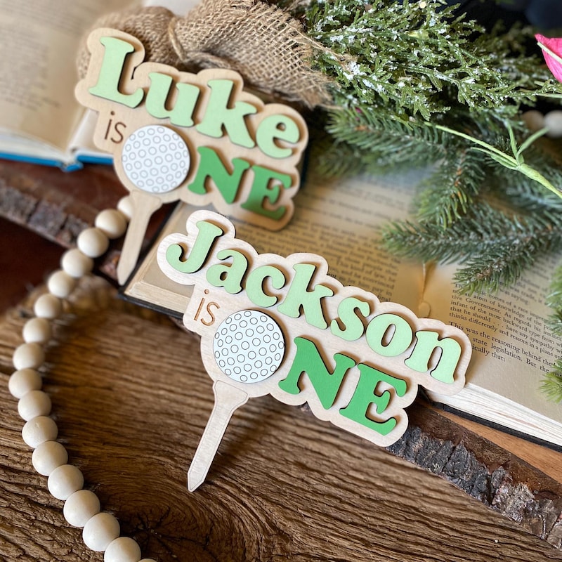 Golf Cake Topper, Hole in One Cake Topper, Hole in One First Birthday, Golf First Birthday, Golf Fourth Birthday, FORE Birthday Party