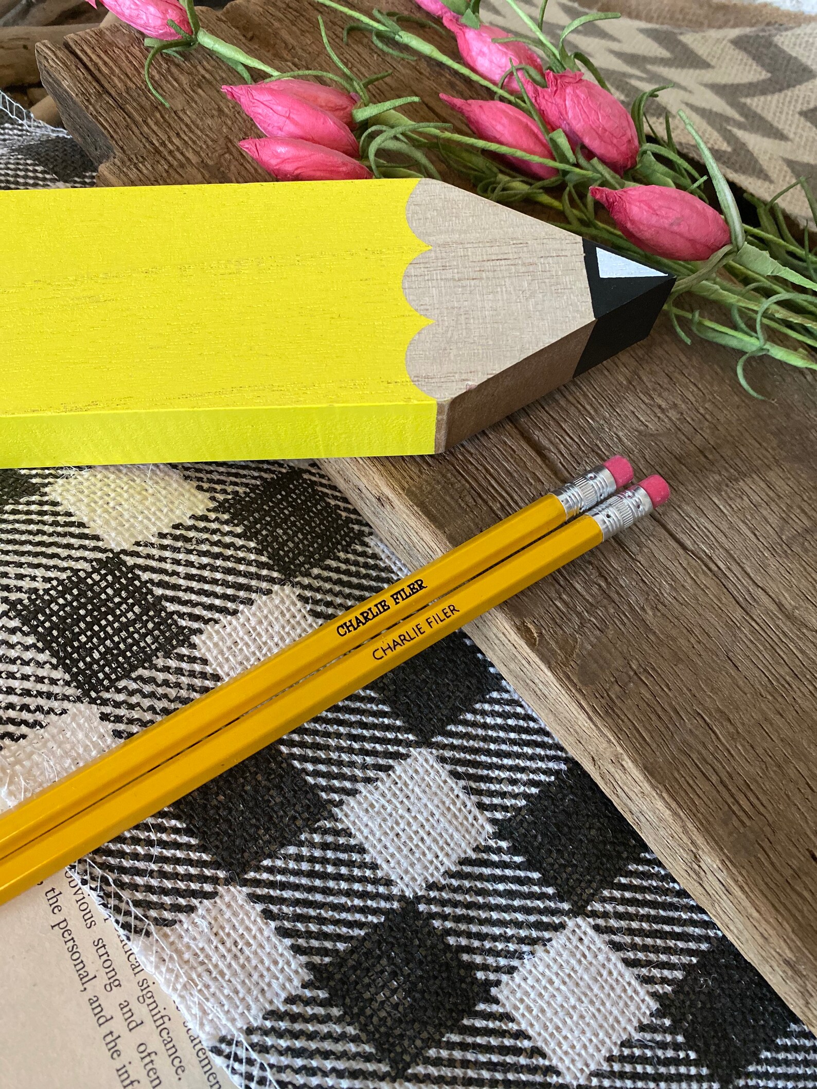 Back to School Pencils Personalized 2 Pencils Engraved - Etsy